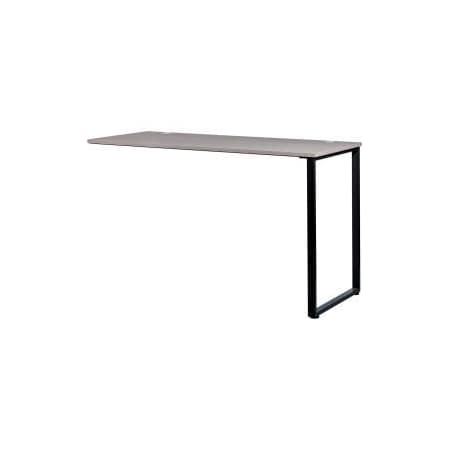Hirsh Industries Interion Open Plan Standing Height Return Desk - 48"W x 24"D x 40"H - Gray Top w/Black Legs 695624